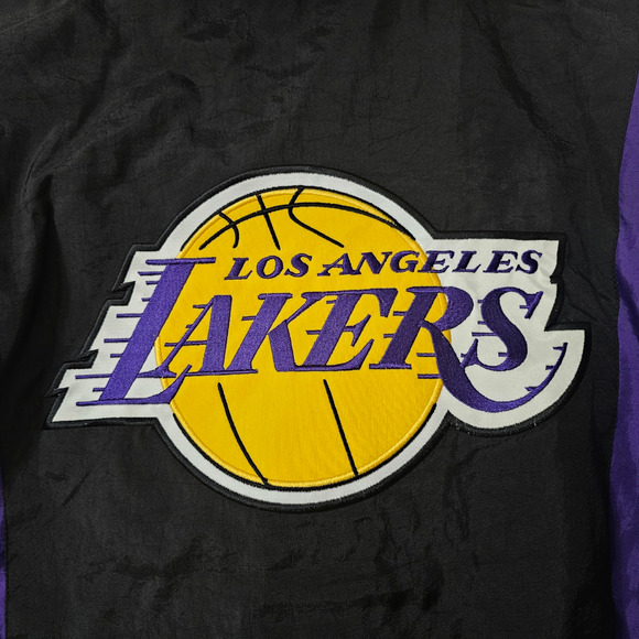 STARTER Los Angeles Lakers Mens Jacket Breakaway Black Hooded 1/4 Zip Size M - Picture 6 of 9